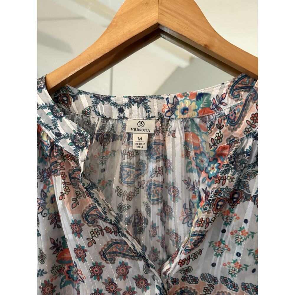 Versona Women's Black Sequins Blouse Medium - Picture 4 of 5
